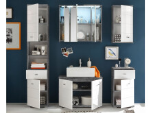Badezimmer-Set >Peter< in Beton aus MDF - 176x190x30cm (BxHxT)