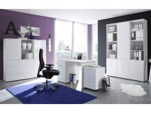Regal >Suzette< in Weiß aus MDF - 50x216x35cm...
