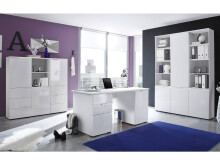 Aktenschrank >Suzette< in Weiß aus MDF -...