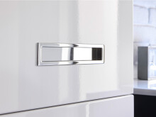 Hängeschrank >Brooklyn< in Weiß/Hochglanz aus MDF - 38x70x23cm (BxHxT)