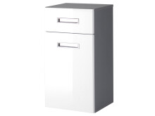 Unterschrank >Brooklyn< in Grau aus MDF - 38x72x31cm (BxHxT)