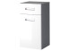 Unterschrank >Brooklyn< in Grau aus MDF - 38x72x31cm (BxHxT)