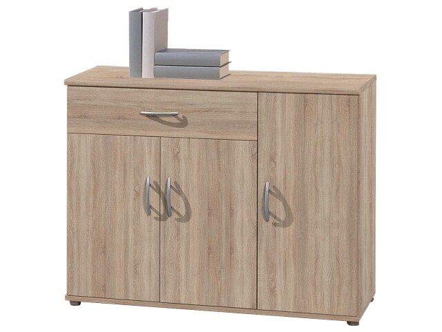 Kommode >Lissy< in Sonoma-Eiche aus Kunststoff - 90x70x30cm (BxHxT)