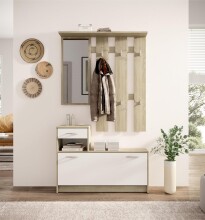 Garderoben-Set >Selene< in Sonoma-Eiche - 100x190x25cm (BxHxT)