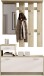 Garderoben-Set >Selene< in Sonoma-Eiche - 100x190x25cm (BxHxT)