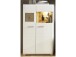 Vitrine >Kathlin< in Weiß/Matt aus Metall - 80x139x37cm (BxHxT)