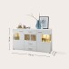 Sideboard >Kathlin< in Weiß/Matt aus Metall - 170x94x42cm (BxHxT)