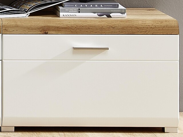 TV-Board >Kathlin< in Weiß/Matt aus Metall - 80x51x47cm (BxHxT)