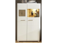 Wohnwand >Kathlin II< in Weiß/Matt aus Metall - 325x205x47cm (BxHxT)