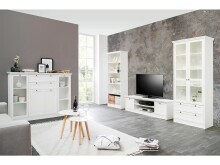 TV-Board >Landsted< in Weiß - 160x48x45cm (BxHxT)