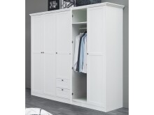 Kleiderschrank >Landsted< in Weiß -...