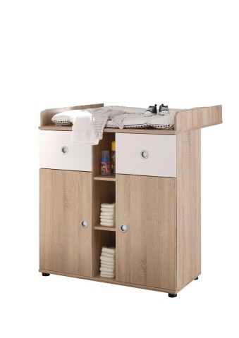 Wickelkommode >Floris< in Sonoma-Eiche - 89x101x78cm (BxHxT)