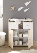 Wickelkommode >Floris< in Sonoma-Eiche - 89x101x78cm (BxHxT)