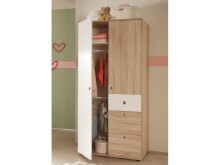 Kleiderschrank >Floris< in Sonoma-Eiche - 90x191x53cm (BxHxT)