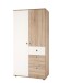 Kleiderschrank >Floris< in Sonoma-Eiche - 90x191x53cm (BxHxT)