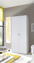Kleiderschrank >Hamina< in Weiß - 80x177x52cm (BxHxT)