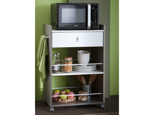 Rollwagen >Baku I< in Basalt aus Kunststoff - 59,4x89,5x39,7cm (BxHxT)