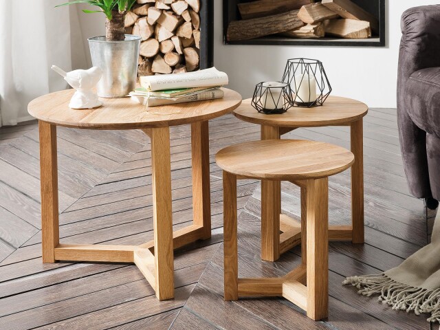 Satztisch >Rich< aus Massivholz - 115x42x50cm (BxHxT)