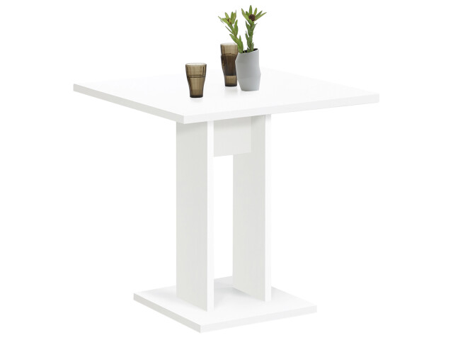 Esstisch >Yvette< in Weiß - 70x77,5x70cm (BxHxT)