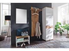 Sitzbank >Clayborn< in Weiß - 63x42x40cm (BxHxT)