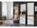 Garderobenpaneel >Clayborn< in Wotan-Eiche aus Metall - 69x180x30cm (BxHxT)