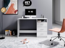 Schreibtisch >Mack< (B/H/T 123 x 76 x 50 cm) in Weiß - 123x76x50cm (BxHxT)