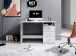 Schreibtisch >Mack< (B/H/T 123 x 76 x 50 cm) in Weiß - 123x76x50cm (BxHxT)