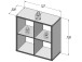 Regal >Wellington< in Weiß - 72.7x72.8x32.9cm (BxHxT)