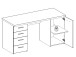 Schreibtisch >Balu< in Weiß/Matt - 145x76,3x60cm (BxHxT)