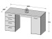 Schreibtisch >Balu< in Weiß/Matt - 145x76,3x60cm (BxHxT)