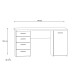 Schreibtisch >Balu< in Sandeiche Weiß matt - 145x76,3x60cm (BxHxT)