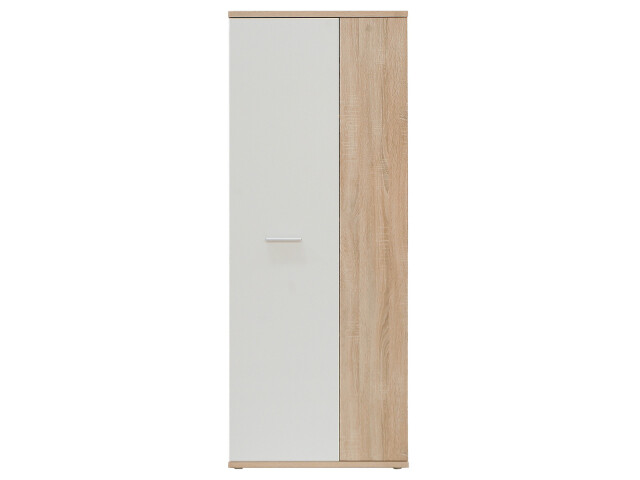 Schuhschrank >Balu< in Sonoma Eiche Weiß - 68,9x179,1x34,8cm (BxHxT)