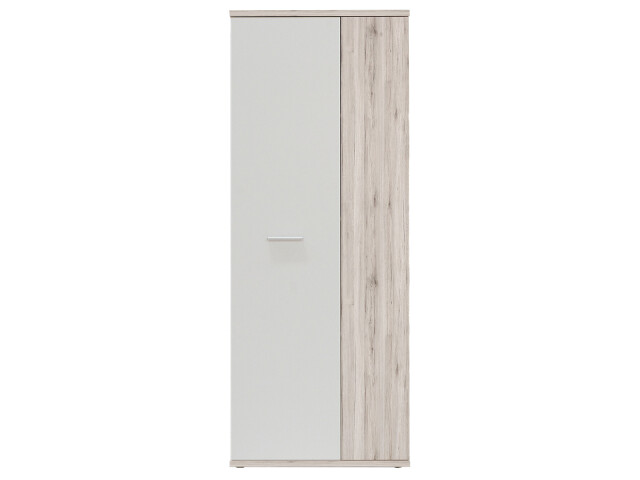 Schuhschrank >Balu< in Sandeiche Weiß - 68,9x179,1x34,8cm (BxHxT)