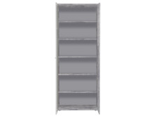 Schuhschrank >Balu< in Betonoptik Lichtgrau Weiß - 68,9x179,1x34,8cm (BxHxT)