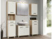 Hochschrank >Aggi< in Sonoma-Eiche aus Metall - 40.2x186.8x34.8cm (BxHxT)