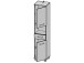 Hochschrank >Aggi< in Sonoma-Eiche aus Metall - 40.2x186.8x34.8cm (BxHxT)