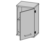 Hängeschrank >Aggi< in Sonoma-Eiche aus Metall - 40.2x68.8x29cm (BxHxT)