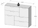 Kommode >Salinas< in Weiß aus MDF - 114.9x92.9x34.1cm (BxHxT)