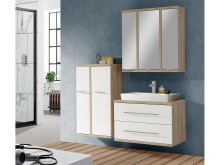 Midischrank >Arta< in Bianco Eiche Nachbildung - 62.8x108.4x34 (BxHxT)