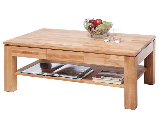 Couchtisch >Kennan< in Kernbuche geölt keilverzinkt - 115x46x70 (BxHxT)