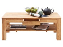 Couchtisch >Almeda< in Wildeiche geölt keilverzinkt - 115x70x46 (BxHxT)