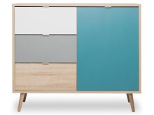 Kommode >Visby< in Sonoma-Eiche - 103x87x40cm (BxHxT)