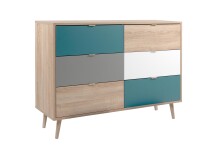 Kommode >Visby< in Sonoma-Eiche - 120x85x40cm (BxHxT)