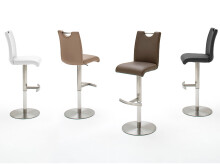 Barhocker >Amiens I< in Schwarz aus Edelstahl - 42x91x51cm (BxHxT)