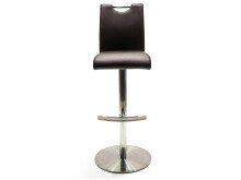 Barhocker >Amiens I< in Schwarz aus Edelstahl - 42x91x51cm (BxHxT)