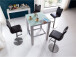 Barhocker >Amiens I< in Schwarz aus Edelstahl - 42x91x51cm (BxHxT)