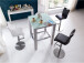 Barhocker >Amiens I< in Schwarz aus Edelstahl - 42x91x51cm (BxHxT)