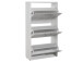 Schuhkipper >Filton< in Weiß Beton - 61x115x25cm (BxHxT)