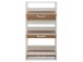 Schuhkipper >Filton< in Weiß Eiche - 61x115x25cm (BxHxT)