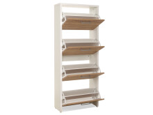 Schuhkipper >Filton II< in Weiß - 61x152x25cm (BxHxT)